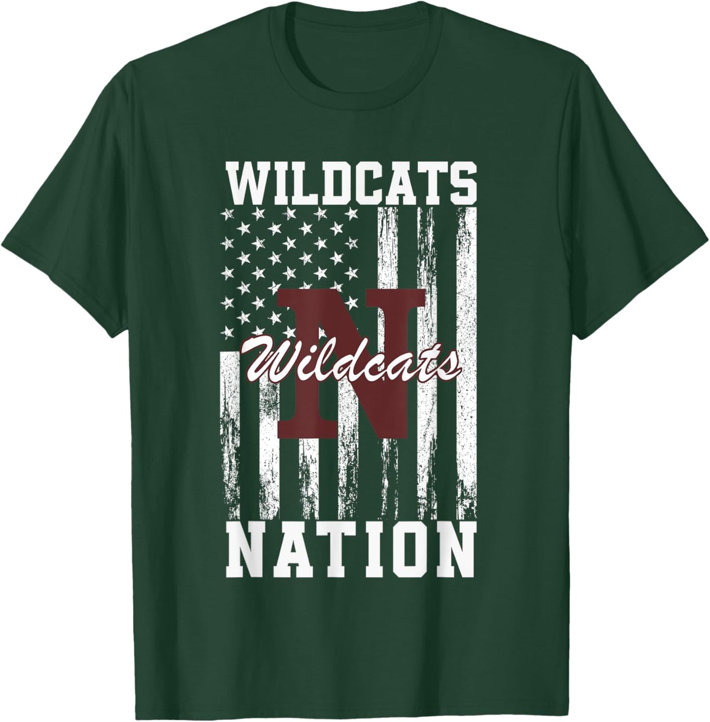 Newark Wildcats Logo Nation HS T-Shirt - T-Shirt | Forest