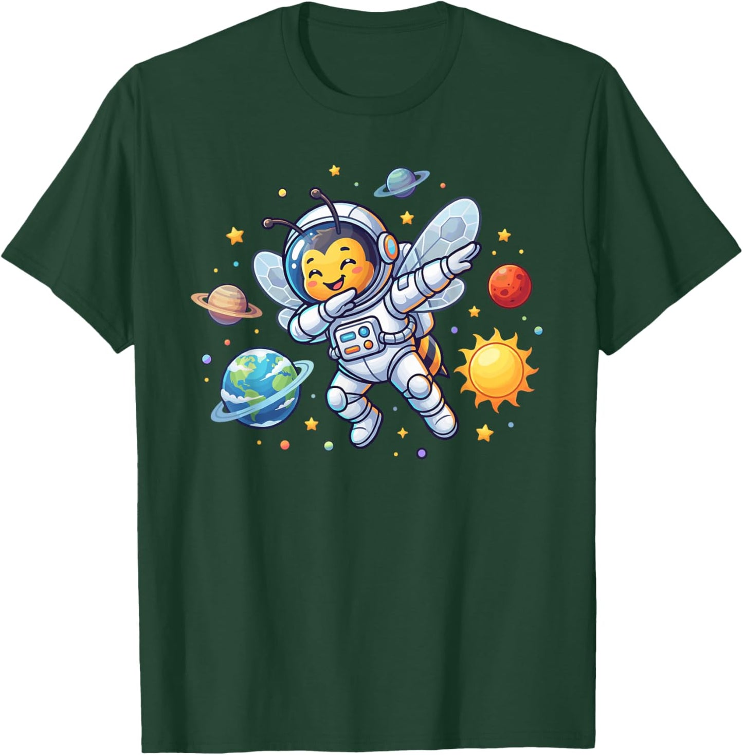 Bee Astronaut Dabbing Funny Space Animal for Kids T-Shirt - T-Shirt | Forest