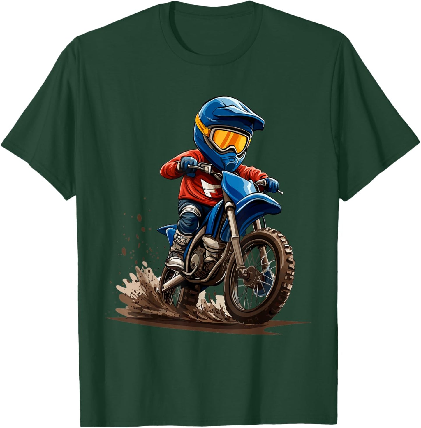 Kids Dirt Bike T-Shirt - T-Shirt | Forest