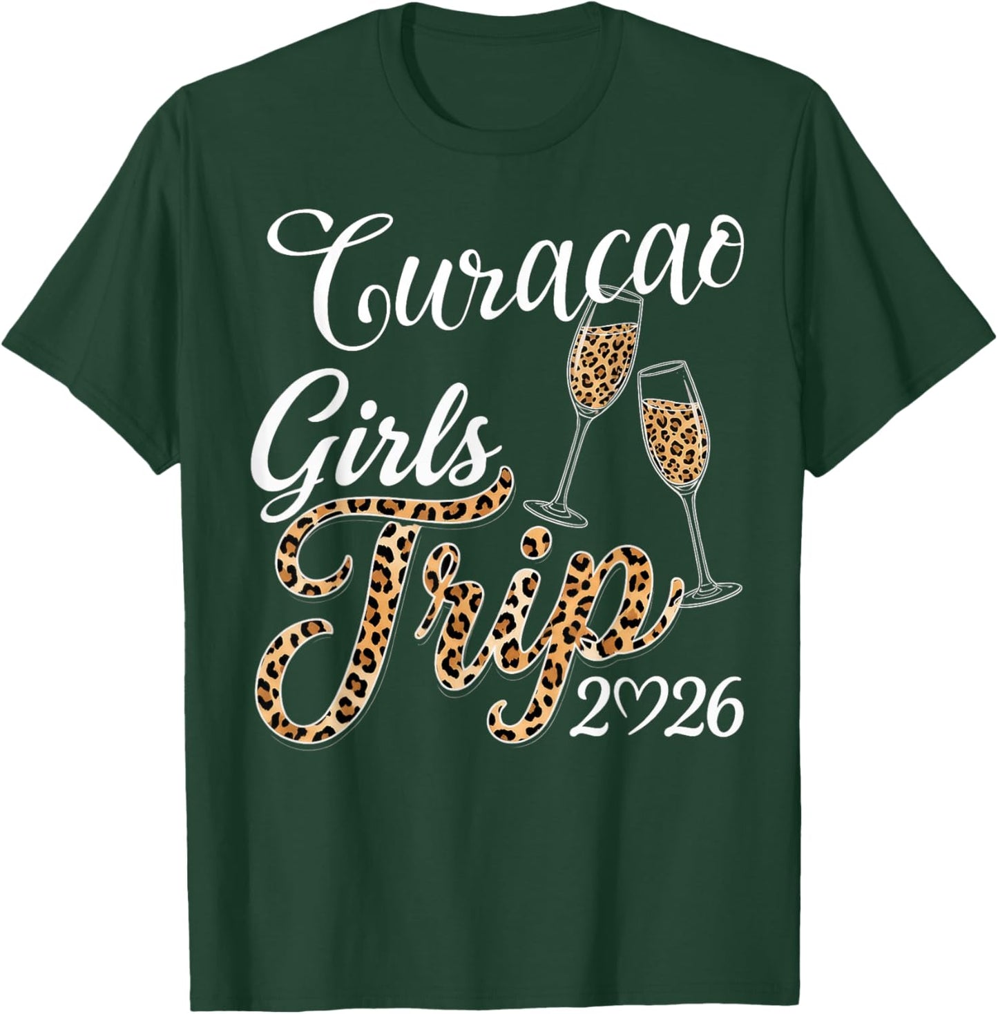Girls Trip Curacao 2026 Birthday Squad Vacation Weekend T-Shirt - T-Shirt | Forest