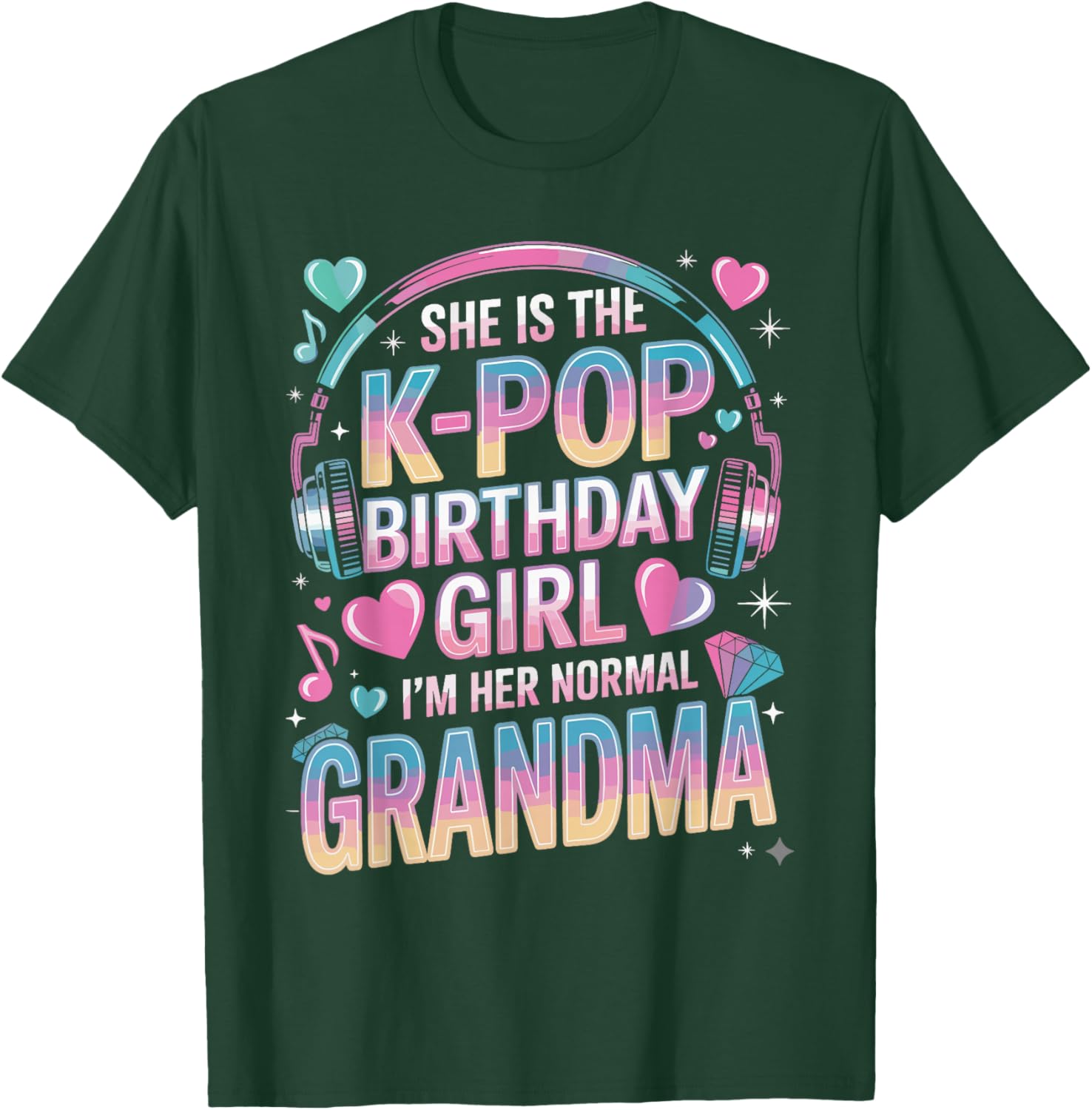 K-Pop Birthday Girl Costume for Korean Music Grandma Kpop T-Shirt - T-Shirt | Forest