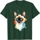 Pop Art Watercolor Siamese Cat Artistic Color Splash Design Men Women Kids T-Shirt - T-Shirt | Forest