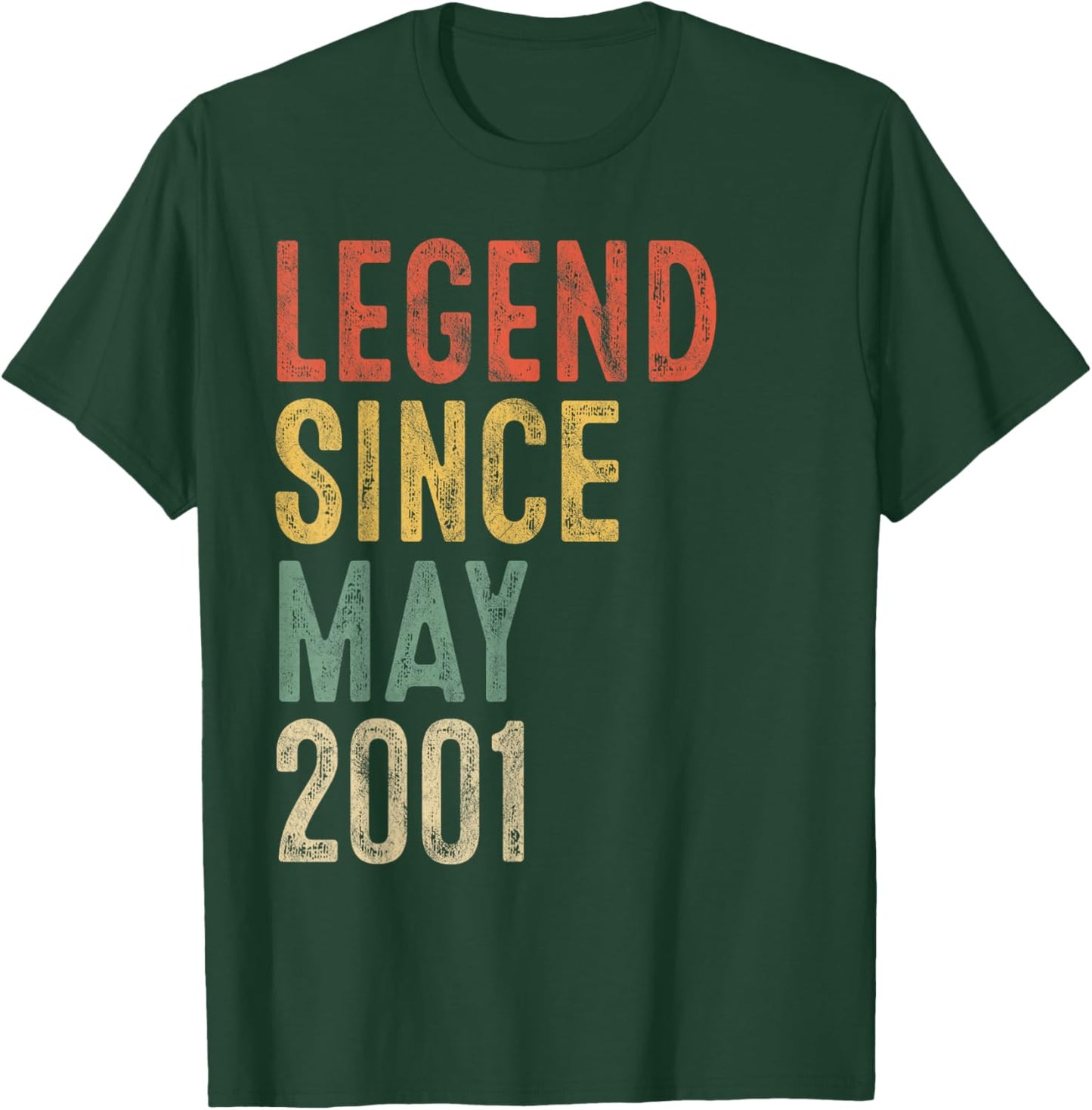 Legend May 2001 25th Birthday Men Women 25 Year Old T-Shirt - T-Shirt | Forest