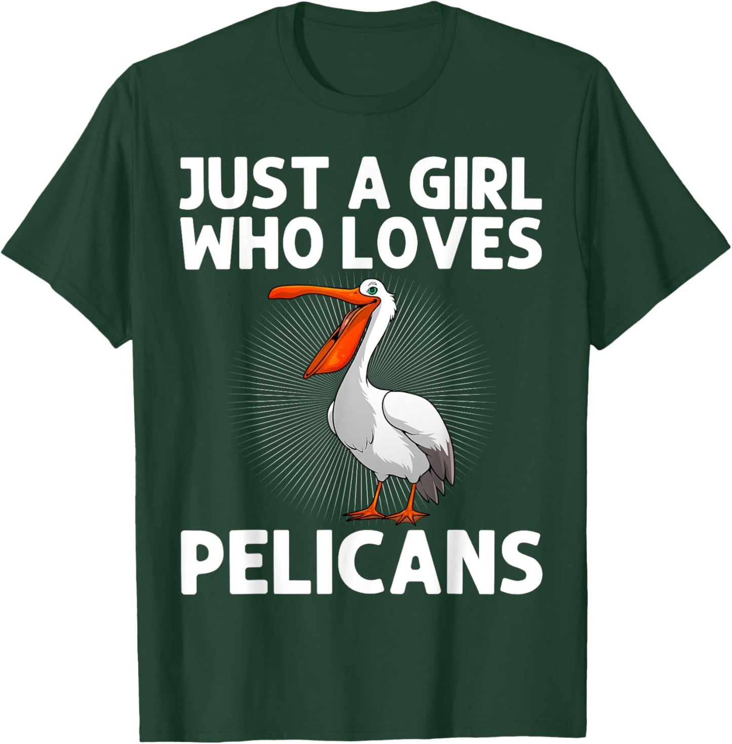 Funny Pelican Art Girls Pelican Bird Pelican Lover T-Shirt - T-Shirt | Forest