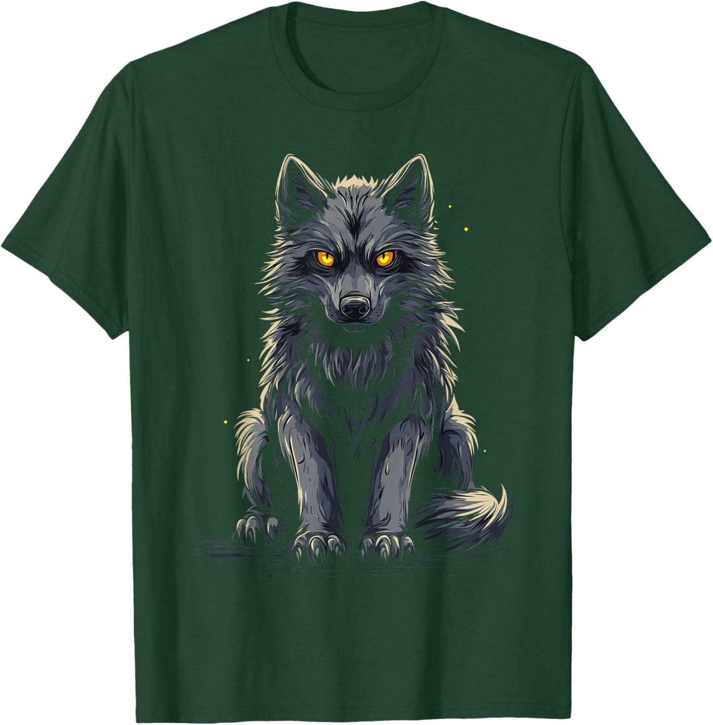 Loup Anime Gothique Hommes Femmes Gothique Anime Loup T-Shirt - T-Shirt | Forest