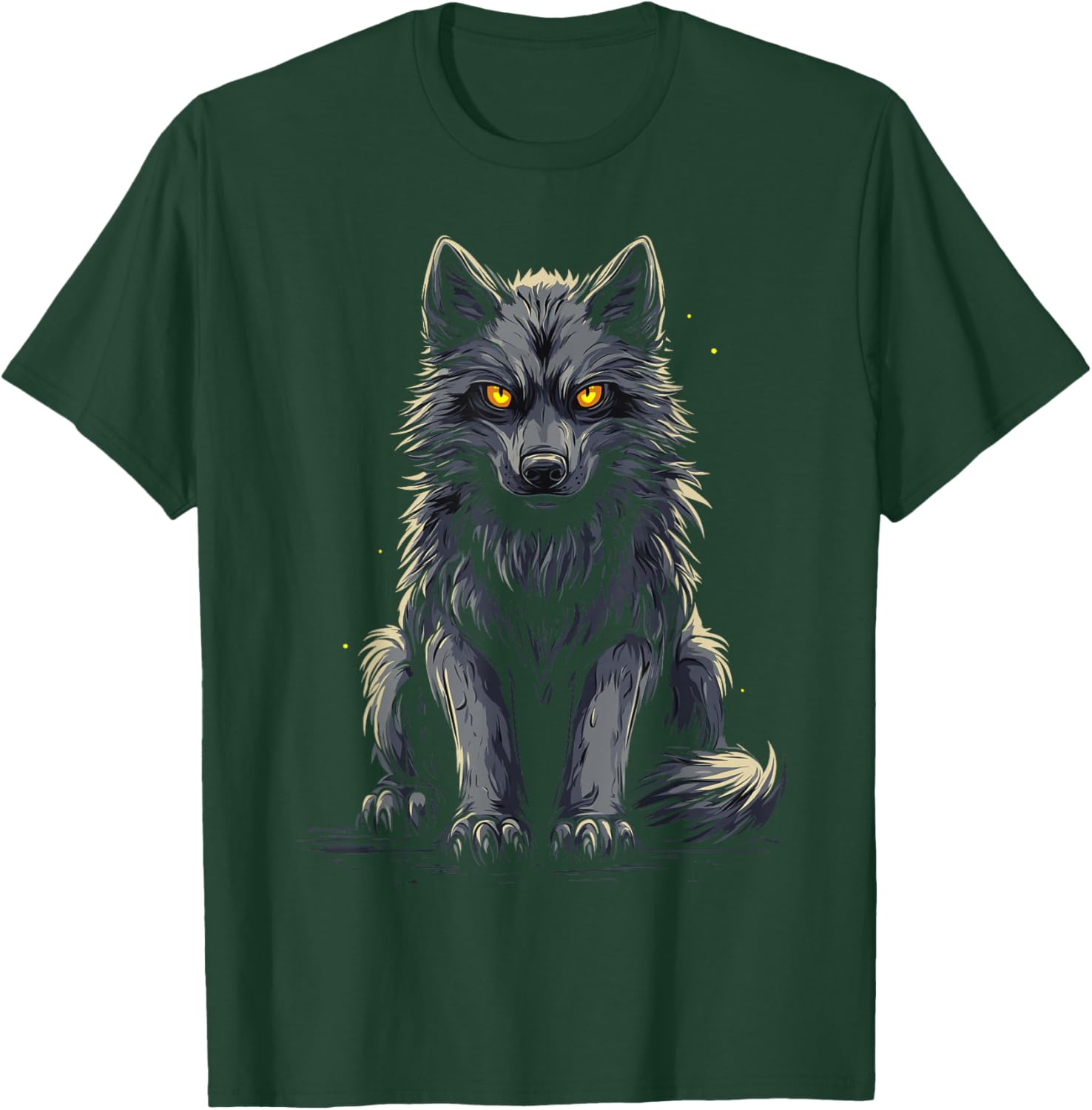 Loup Anime Gothique Hommes Femmes Gothique Anime Loup T-Shirt - T-Shirt | Forest