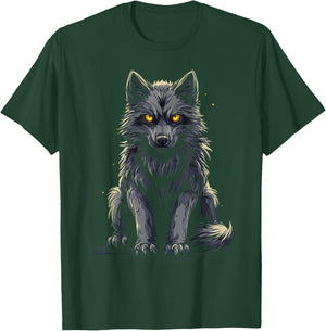 Loup Anime Gothique Hommes Femmes Gothique Anime Loup T-Shirt - T-Shirt | Forest