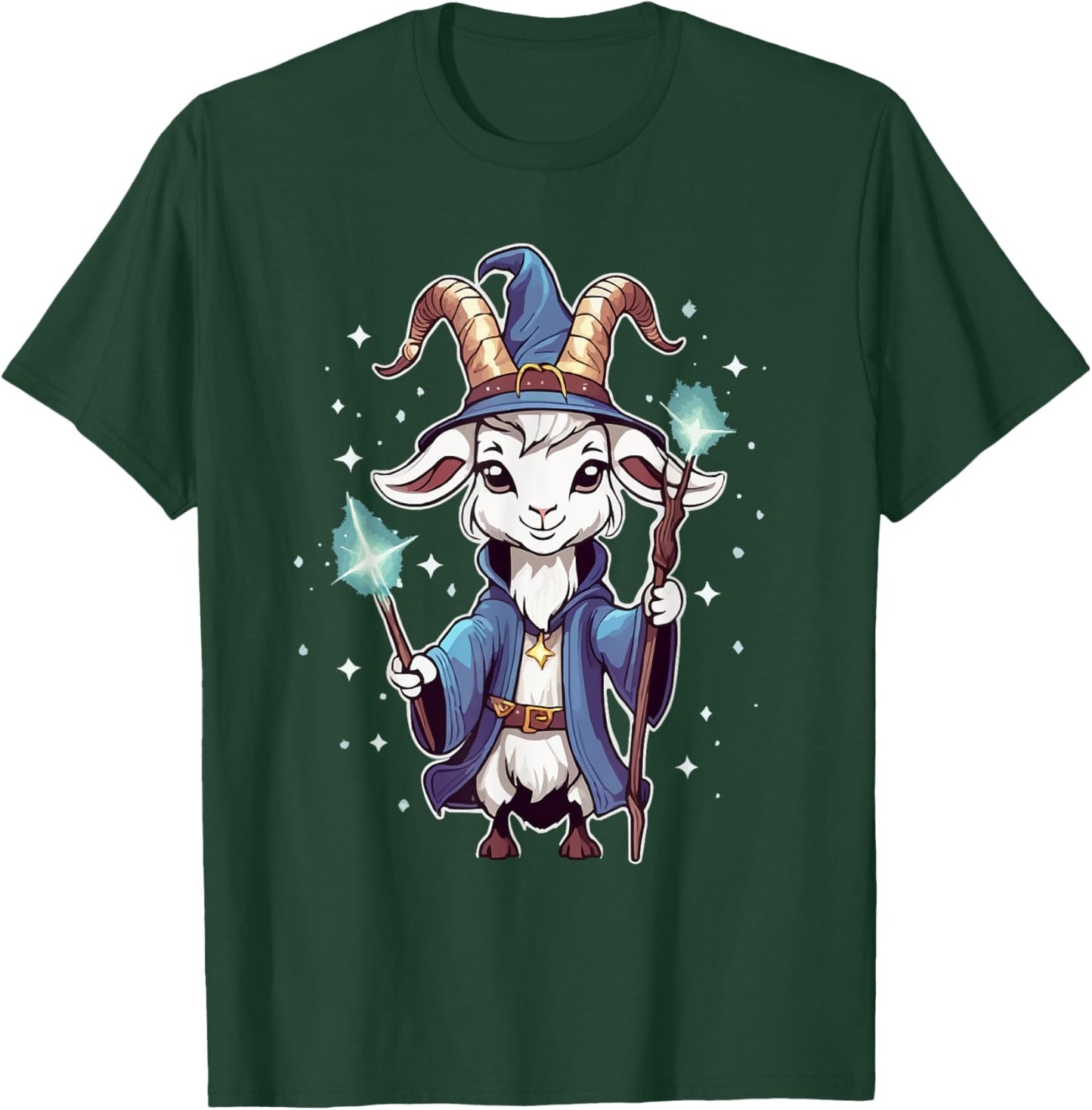 Mystic Magic Wizard Goat Games T-Shirt - T-Shirt | Forest
