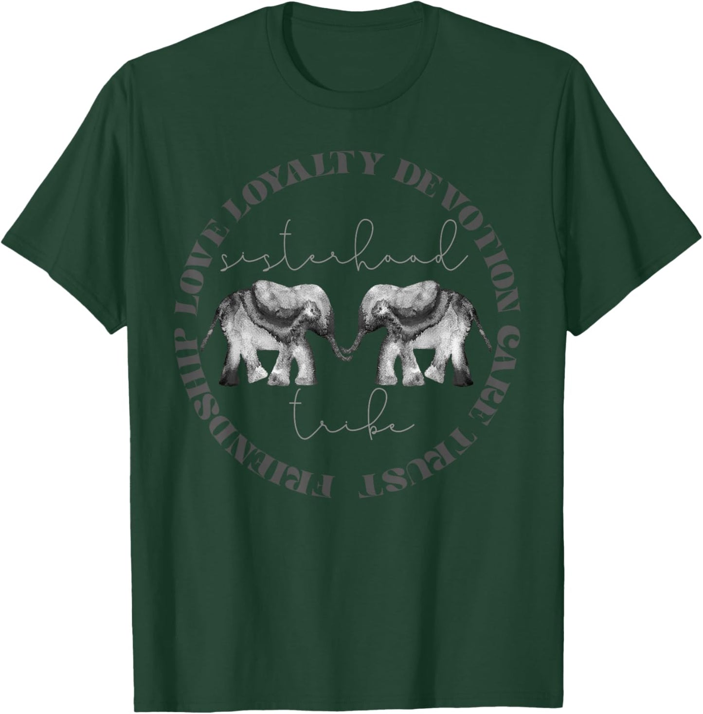 Elephant Friendship Sisterhood Tribe Squad Friend Group T-Shirt - T-Shirt | Forest