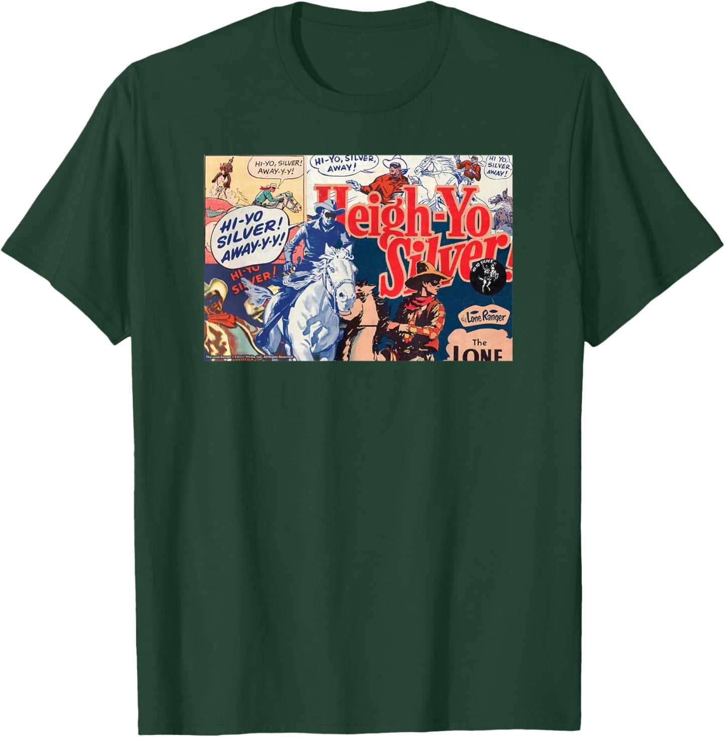 The Lone Ranger Hi- Yo Silver Collage T-Shirt - T-Shirt | Forest