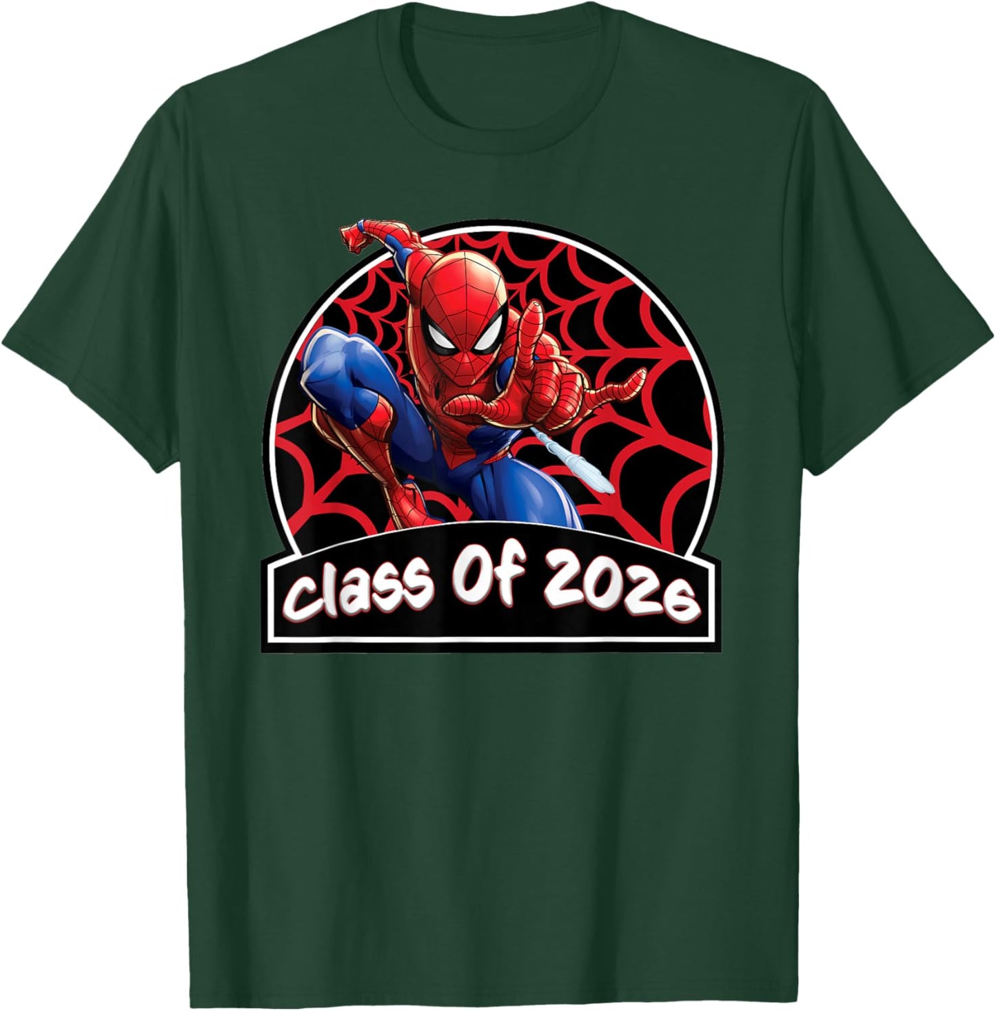 Marvel Spider-Man Graduation '26 New Grad Class of 2026 T-Shirt - T-Shirt | Forest