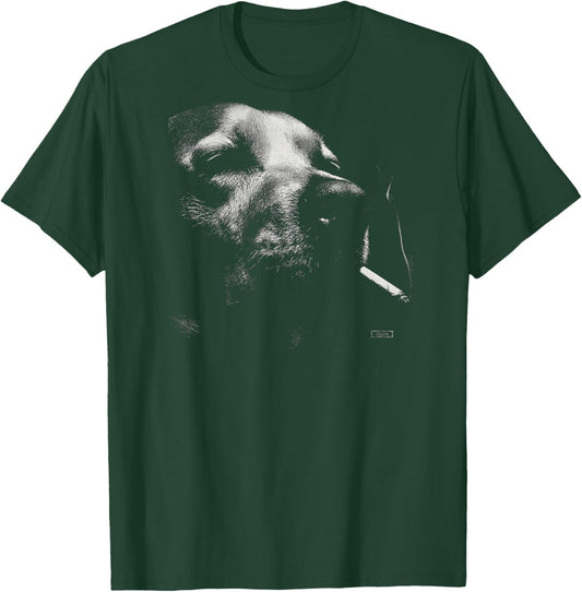 Golden Retriever Smoking Cigarette Grunge Vintage Meme Back T-Shirt - T-Shirt | Forest