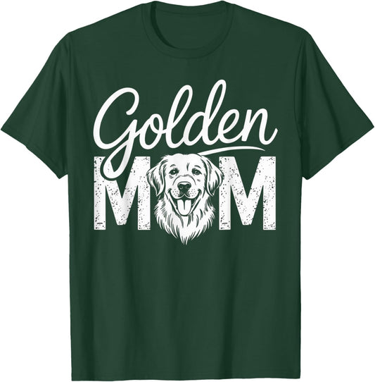 Golden Mom Retriever Dog Lover Design T-Shirt - T-Shirt | Forest