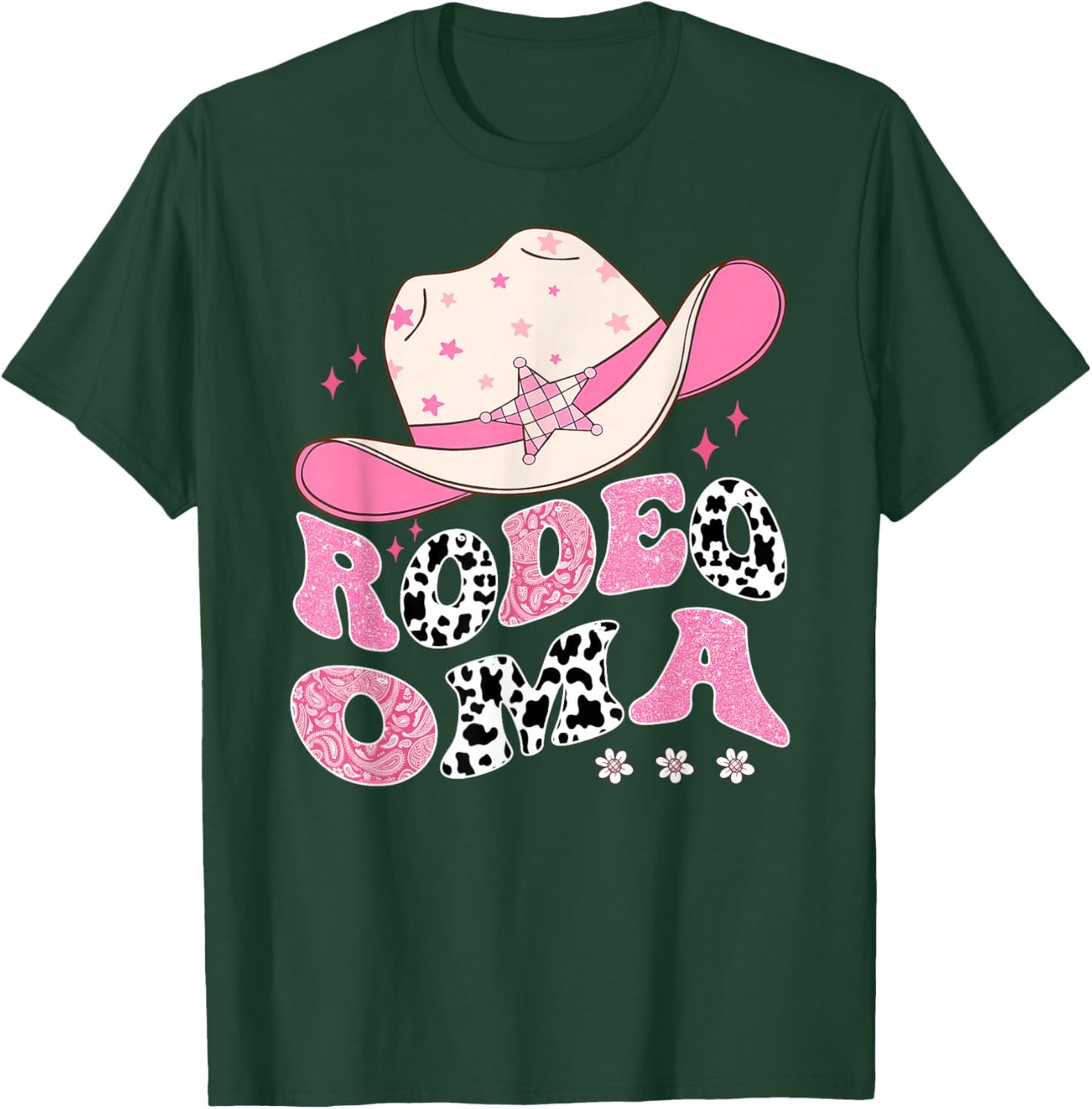 Rodeo Oma Pink CowGirl 1St Birthday Family Matching T-Shirt - T-Shirt | Forest