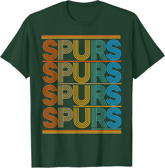 Vintage Spurs Retro Classic Gifts Women Kids T-Shirt - T-Shirt | Forest