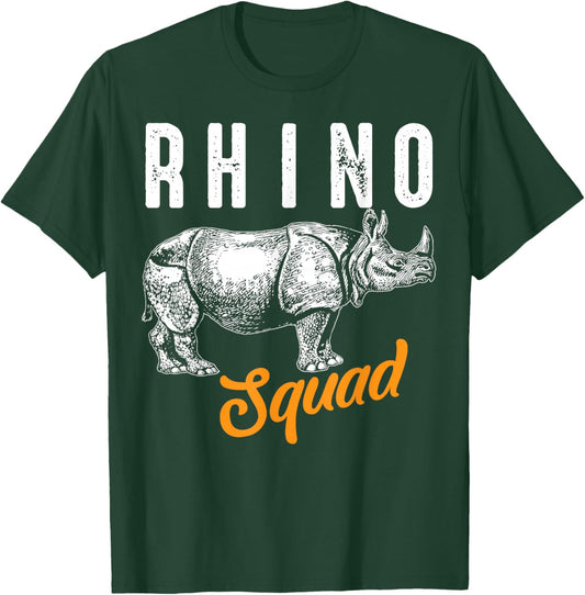 Funny Rhino Art Women Kids Toddler Rhino Lover T-Shirt - T-Shirt | Forest