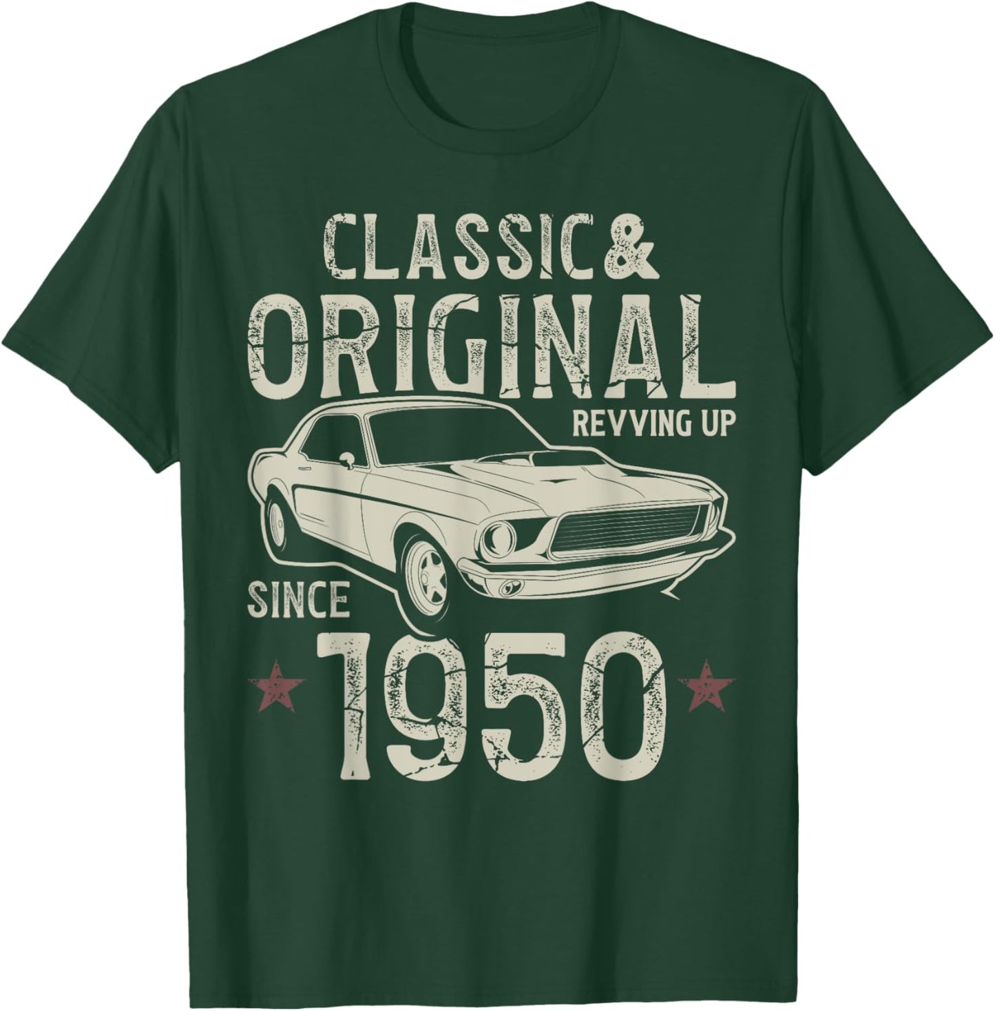 75th Birthday 1950 Classic Car T-Shirt - T-Shirt | Forest
