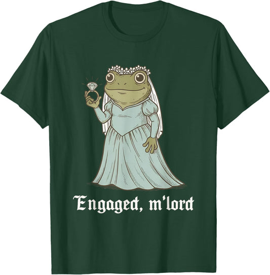 Funny Frog Engagement Fiancee & Fiance Matching Couples T-Shirt - T-Shirt | Forest