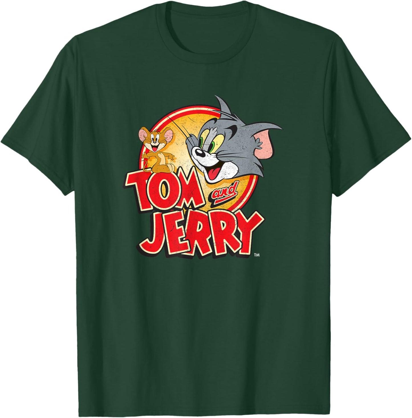 Tom and Jerry Vintage Graphic PAPL2328 T-Shirt - T-Shirt | Forest