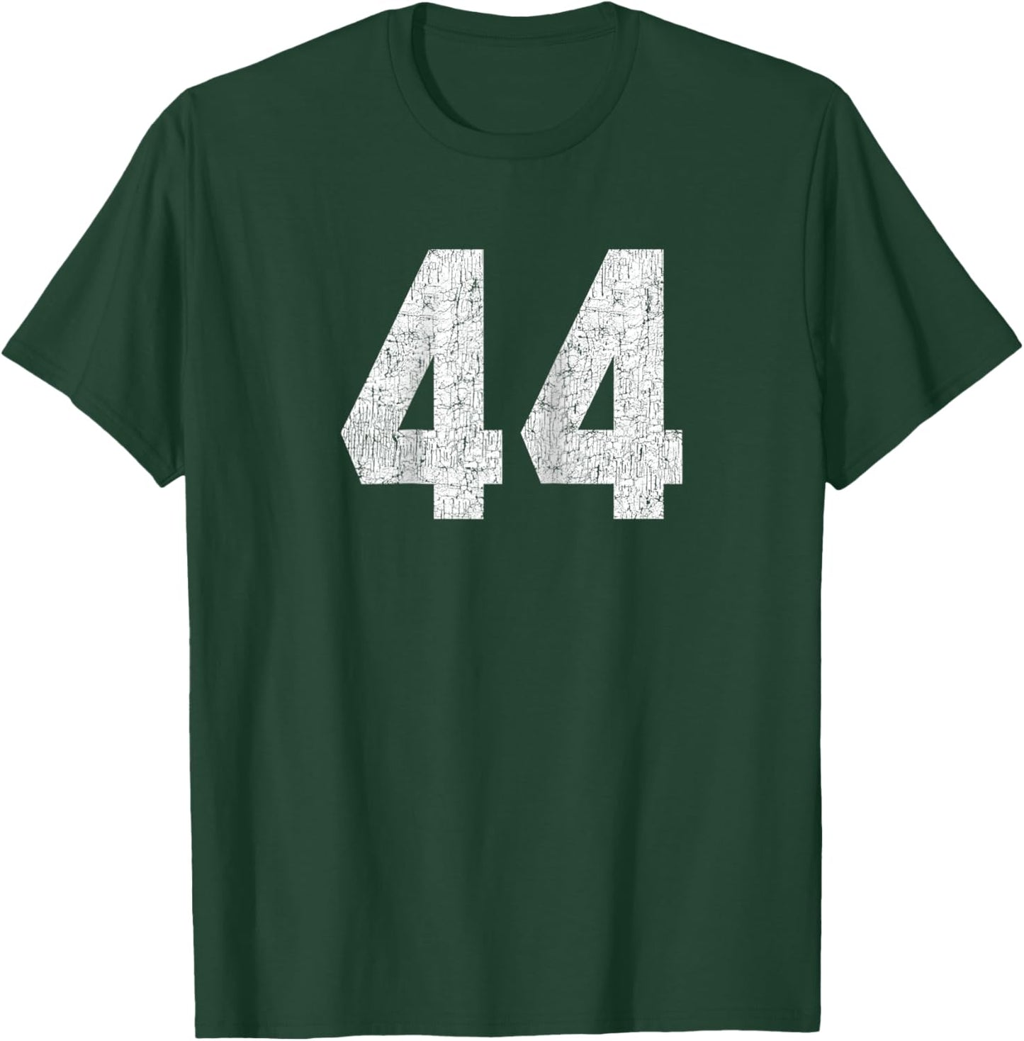#44 Jersey Uniform Varsity Sports Number, 44th Birthday Raglan Baseball T-Shirt - T-Shirt | Forest