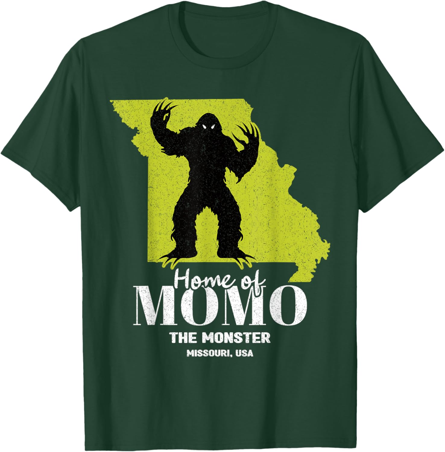 Momo The Monster Missouri State American Cryptid T-Shirt - T-Shirt | Forest