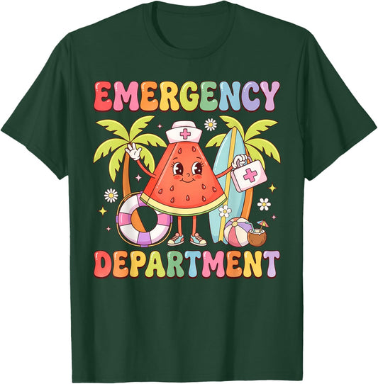 Summer Vacation Emergency Department Nurse Funny T-Shirt - T-Shirt | Forest