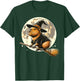 Funny Capybara Rides a Witch's Broom Halloween Spooky Vides T-Shirt - T-Shirt | Forest
