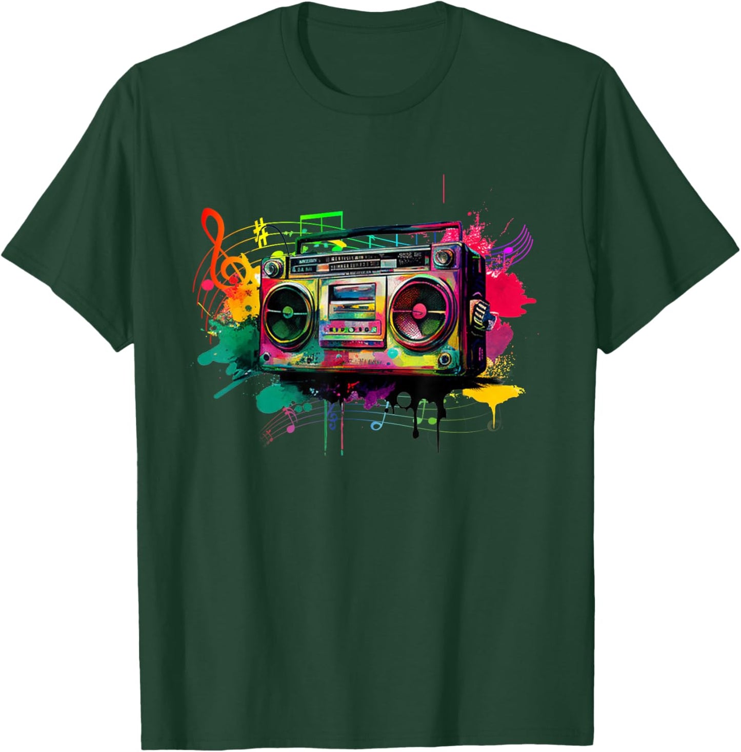 Ghetto Blaster 80's 90's Hip Hip Rap T-Shirt - T-Shirt | Forest