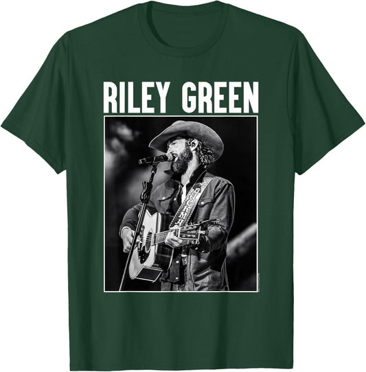 Riley Green Singing Greatest Hits Country Music Art T-Shirt - T-Shirt | Forest