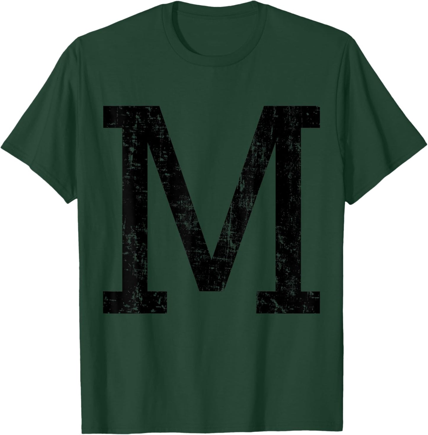 Letter M Capital Alphabet Initial School College Uni Varsity T-Shirt - T-Shirt | Forest