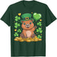 Lucky Capybara St Patricks Day Clover T-Shirt - T-Shirt | Forest