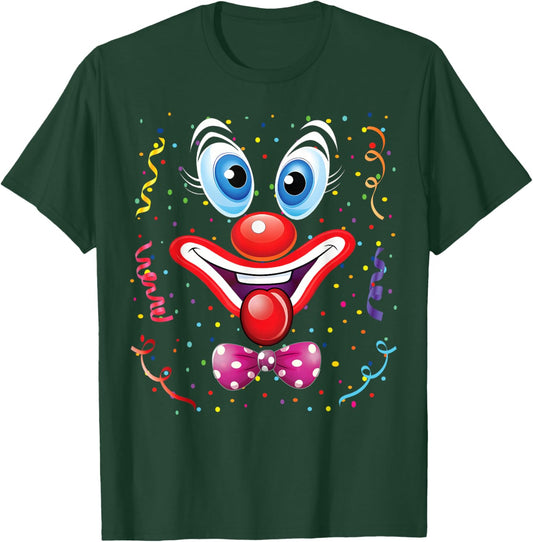 Carnival Clown Face Circus Costume Kids Men Women Carnivals T-Shirt - T-Shirt | Forest