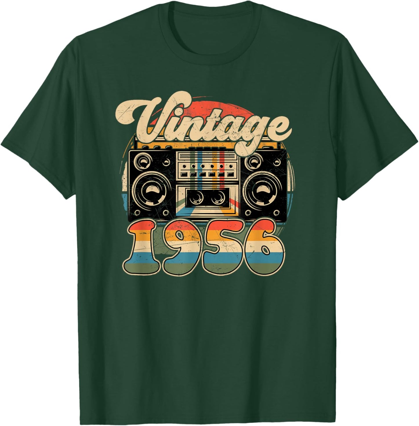 70th Birthday Retro Vintage 1956 Men Women T-Shirt - T-Shirt | Forest