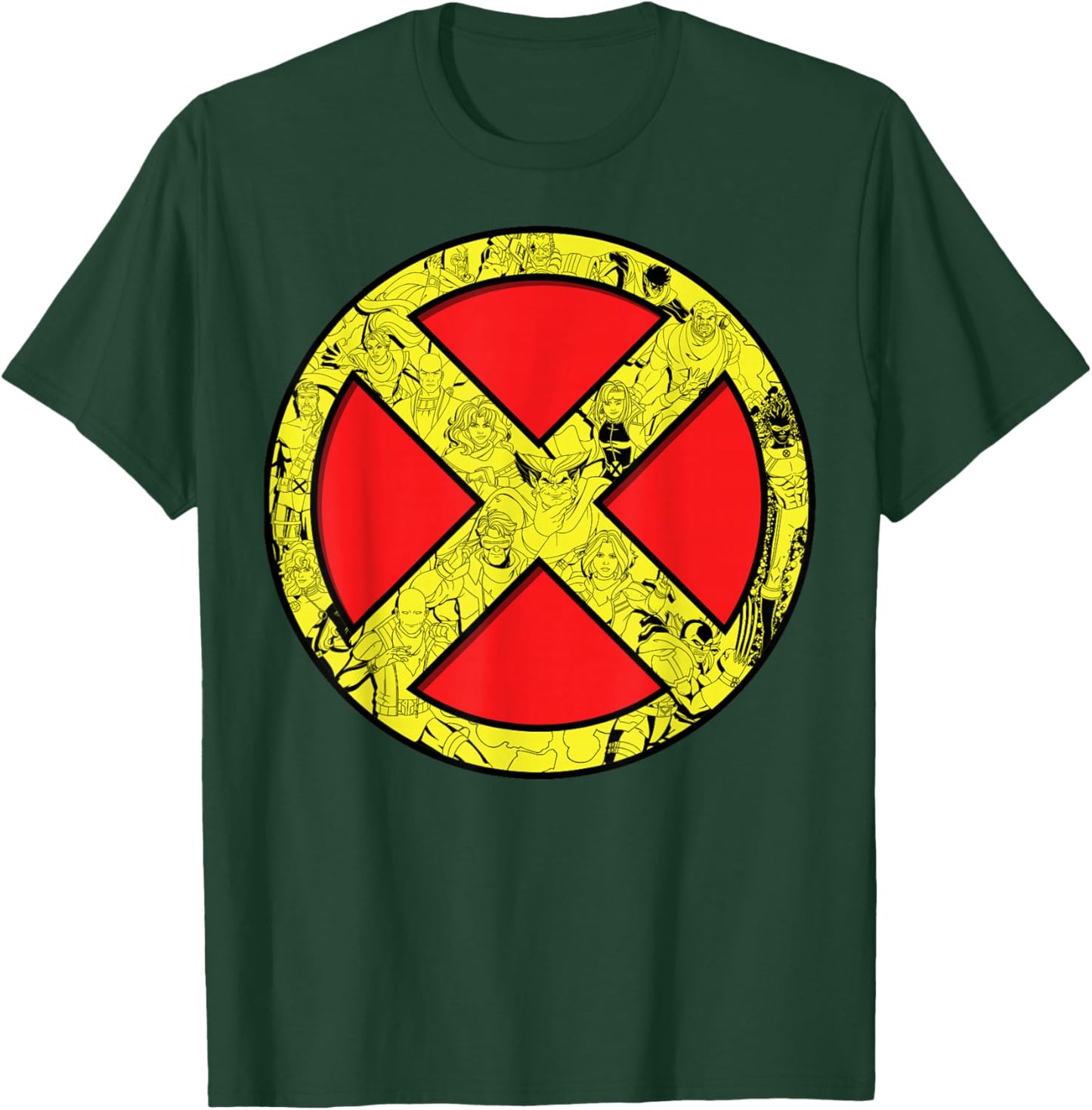 Marvel X-Men '97 Heros Inside Bold Classic X-Men Logo T-Shirt - T-Shirt | Forest
