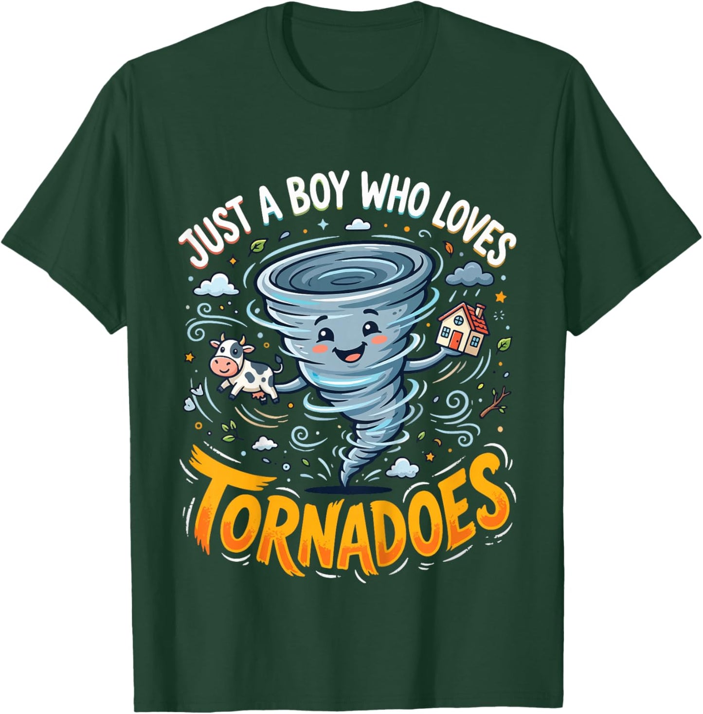 Kids Just A Boy Who Loves Tornadoes T-Shirt - T-Shirt | Forest