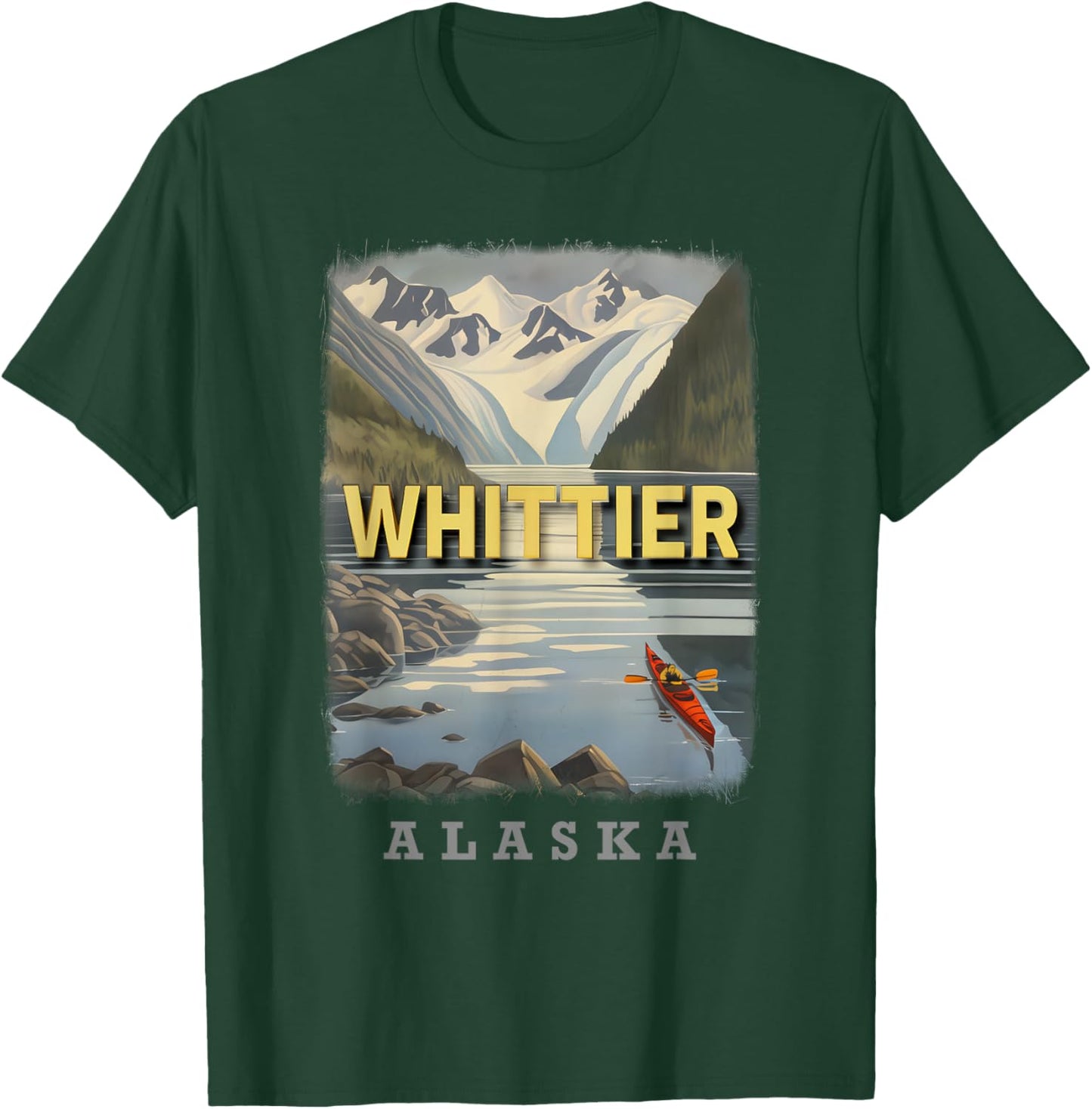 Whittier Alaska AK Gateway to Prince William Sound SD518 T-Shirt - T-Shirt | Forest