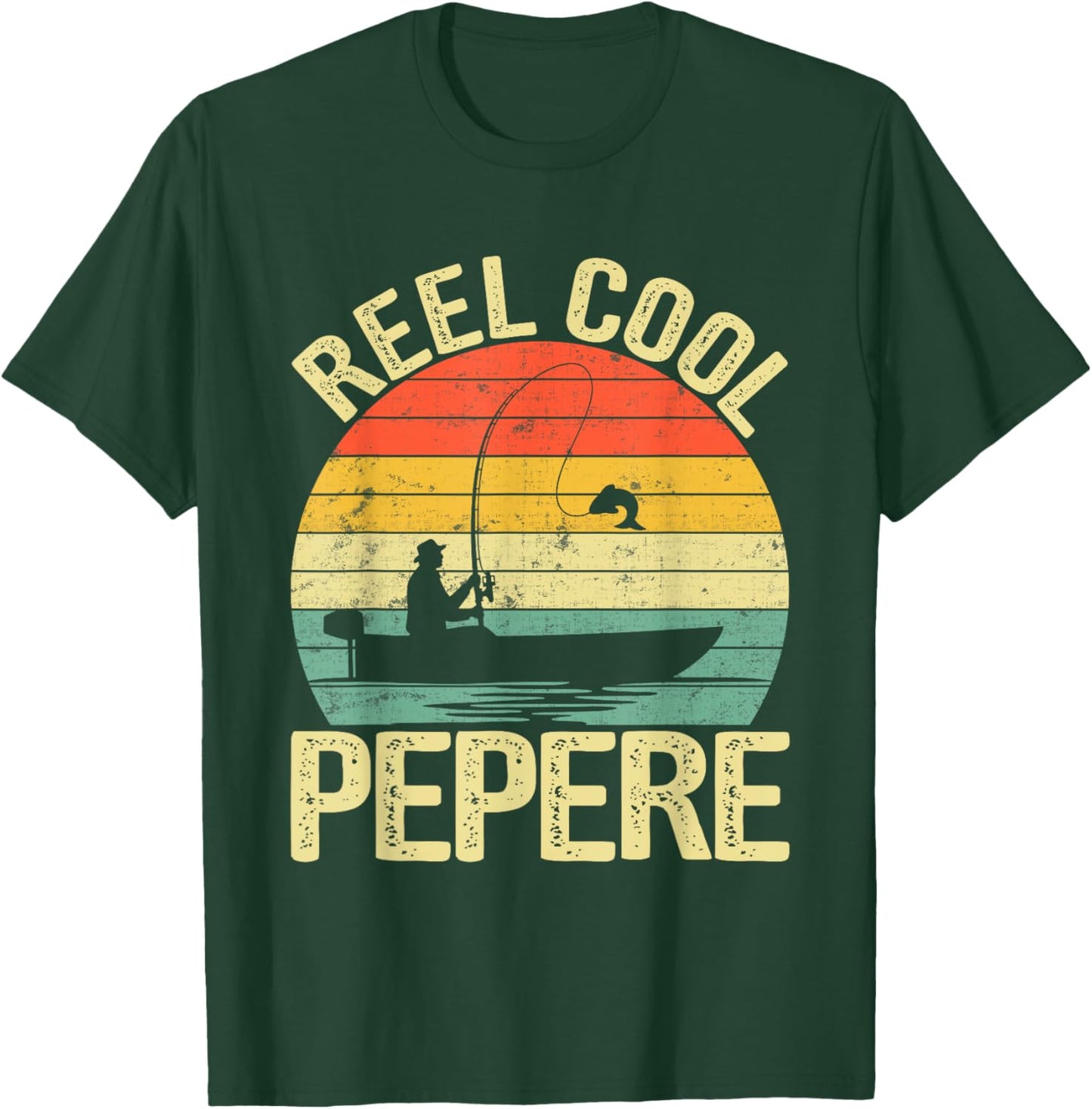 Reel Cool Pepere Fishing Gifts For Father's Day Fisherman T-Shirt - T-Shirt | Forest