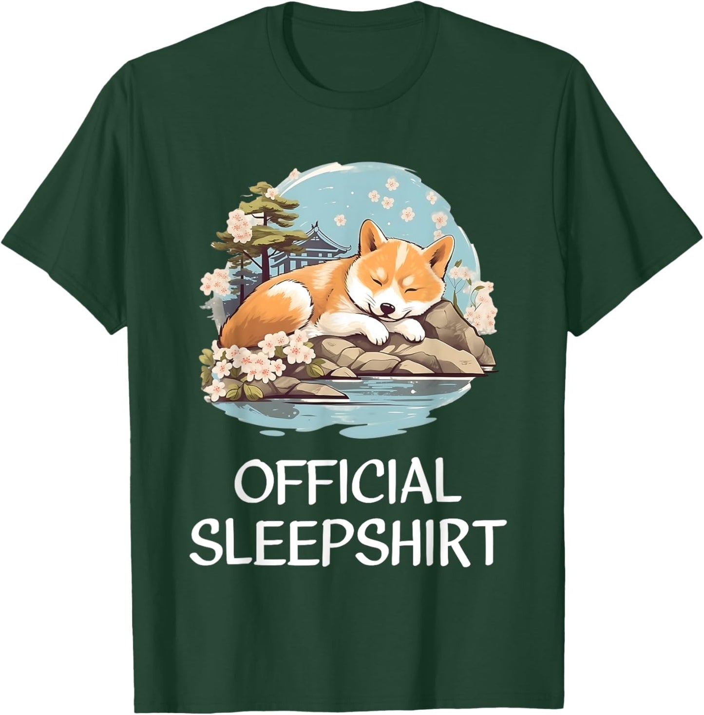 Official Sleep Shirt Shiba Inu Nightshirt Pajama Sleepshirt T-Shirt - T-Shirt | Forest