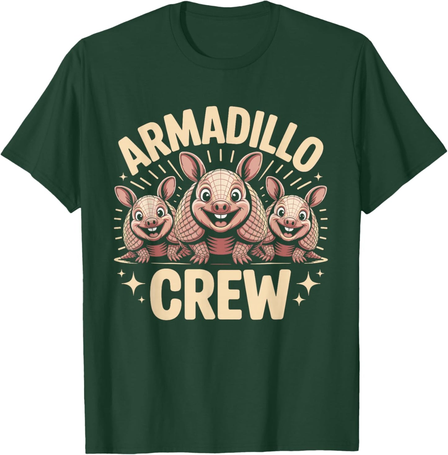 Armadillo Crew Cute Cartoon Texas Wildlife Desert Animal T-Shirt - T-Shirt | Forest
