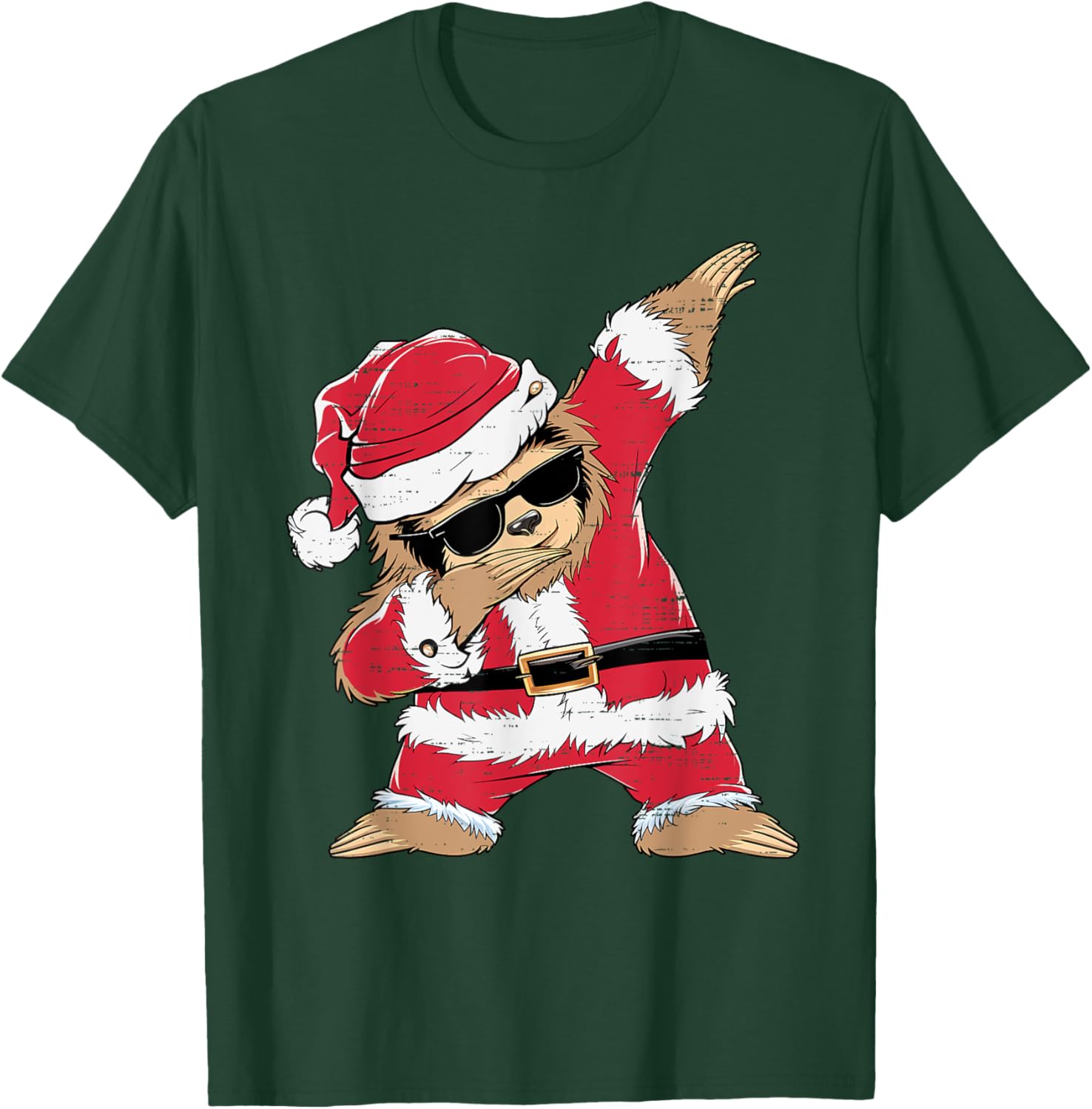 Dabbing Santa Sloth Merry Slothmas Christmas Kids Pajama T-Shirt - T-Shirt | Forest