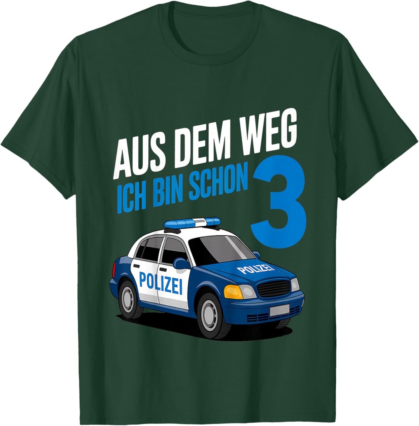Polizei 3. Geburtstag Aus dem Weg Ich Bin Schon 3 T-Shirt - T-Shirt | Forest
