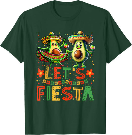 Lets Fiesta 5 Cinco De Mayo Men Boys Girls Mexican T-Shirt - T-Shirt | Forest