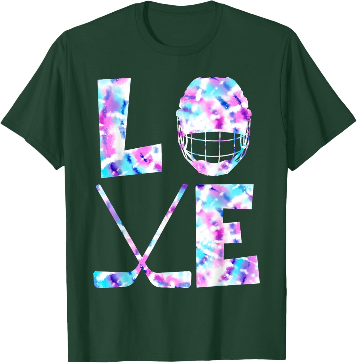 Ice Hockey Lover Gift Co. Love Ice Hockey Girls Ice Hockey Graphic - Black - Small - - Short Sleeve - Classic Fit - All Seasons T-Shirt - T-Shirt | Forest