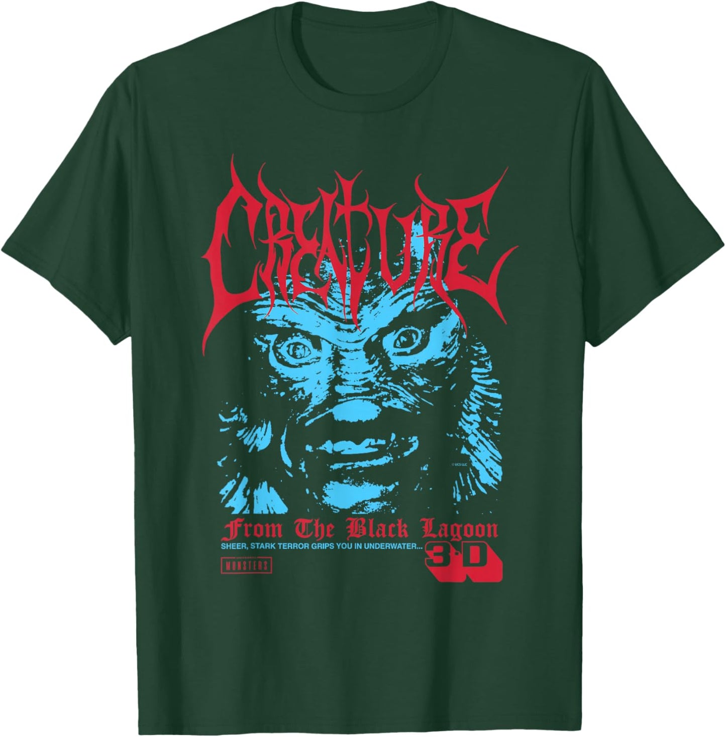 Universal Monsters Creature from the Black Lagoon 3D T-Shirt - T-Shirt | Forest