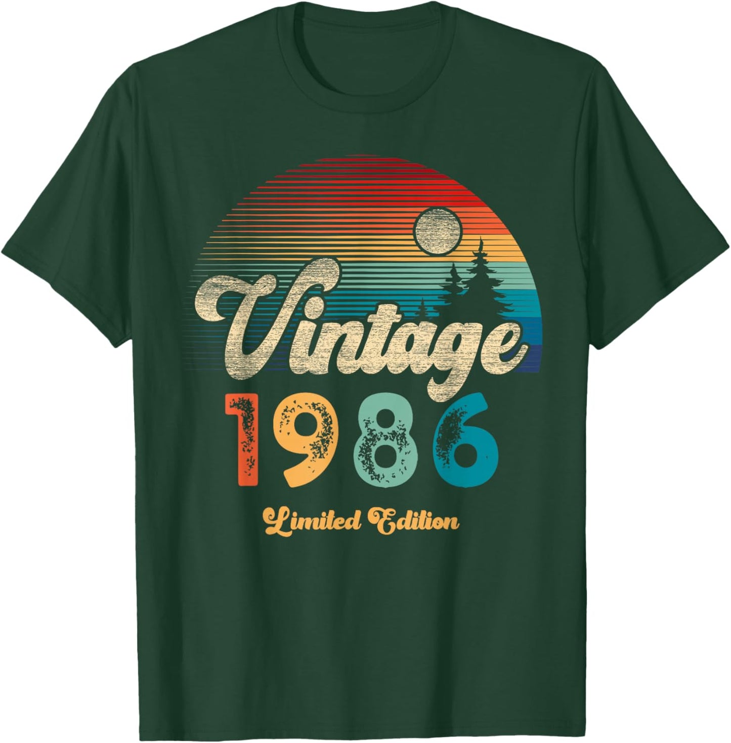 Vintage 1986 Limited Edition Sonnenuntergang 40. Geburtstag T-Shirt - T-Shirt | Forest
