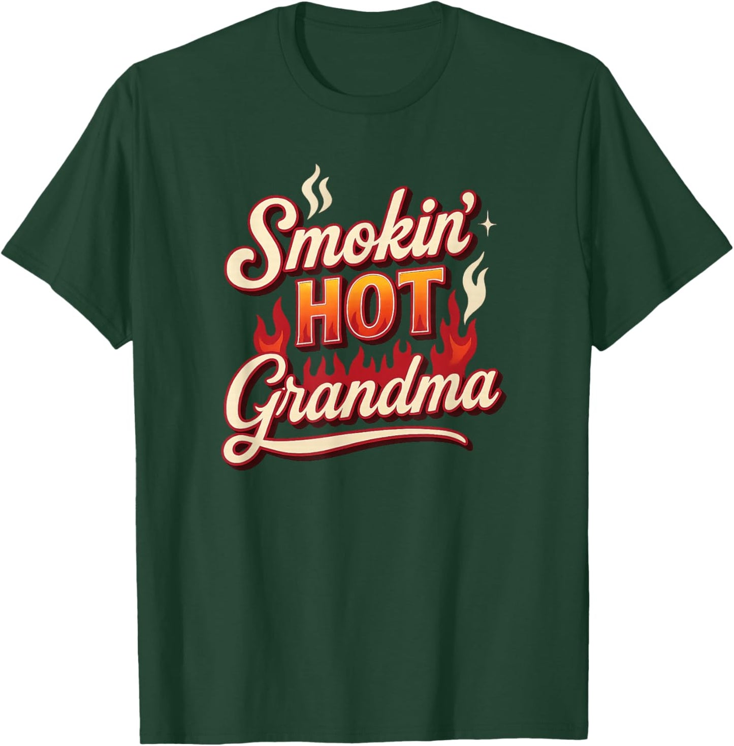 Smokin Hot Grandma Retro Funny Gift T-Shirt - T-Shirt | Forest