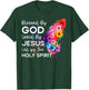 Béni par Dieu Aimé par Jésus Saint-Esprit Christ Papillon T-Shirt - T-Shirt | Forest