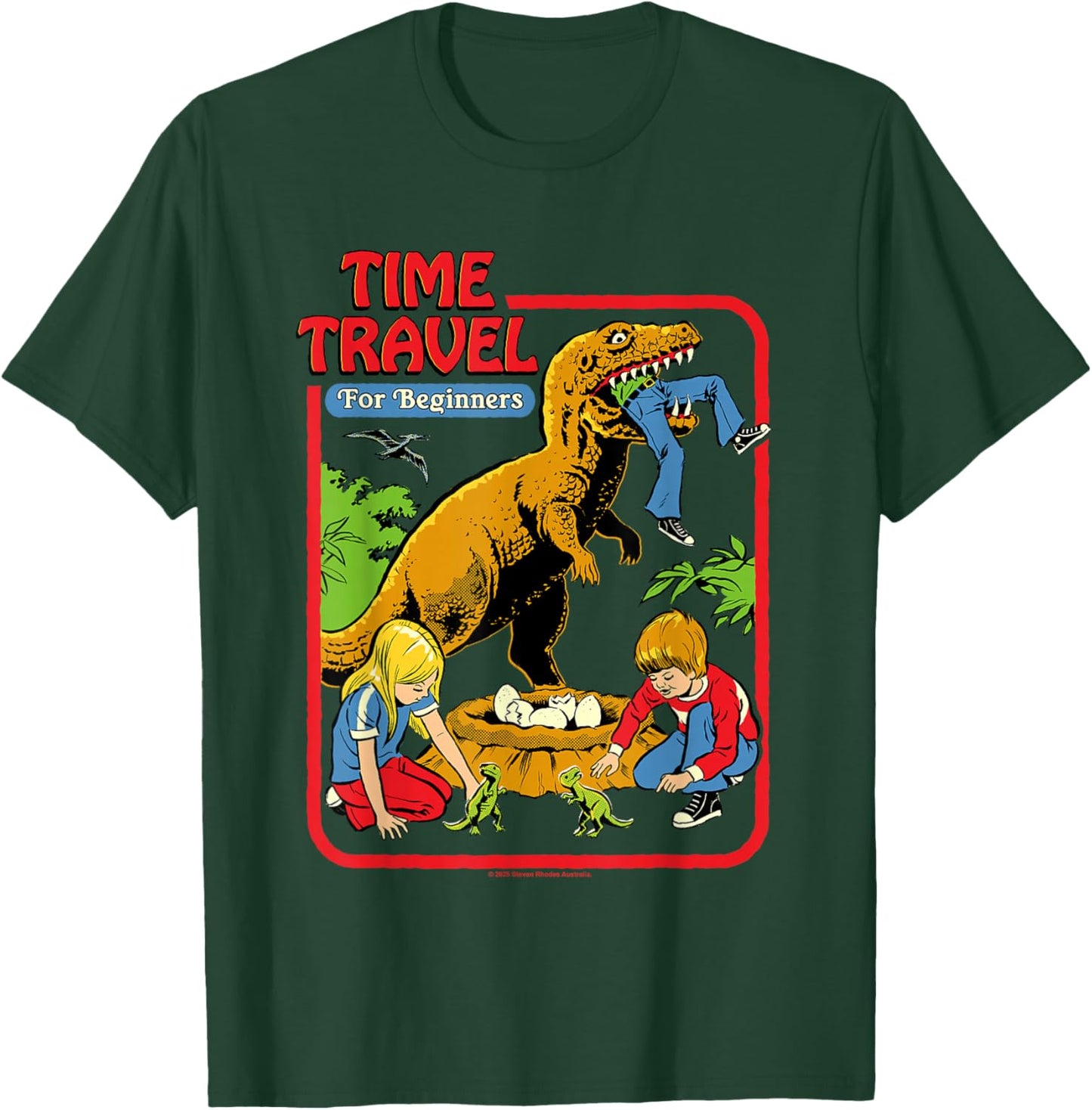 Time Travel Jurassic Sarcastic Retro Funny Adult Humor T-Shirt - T-Shirt | Forest