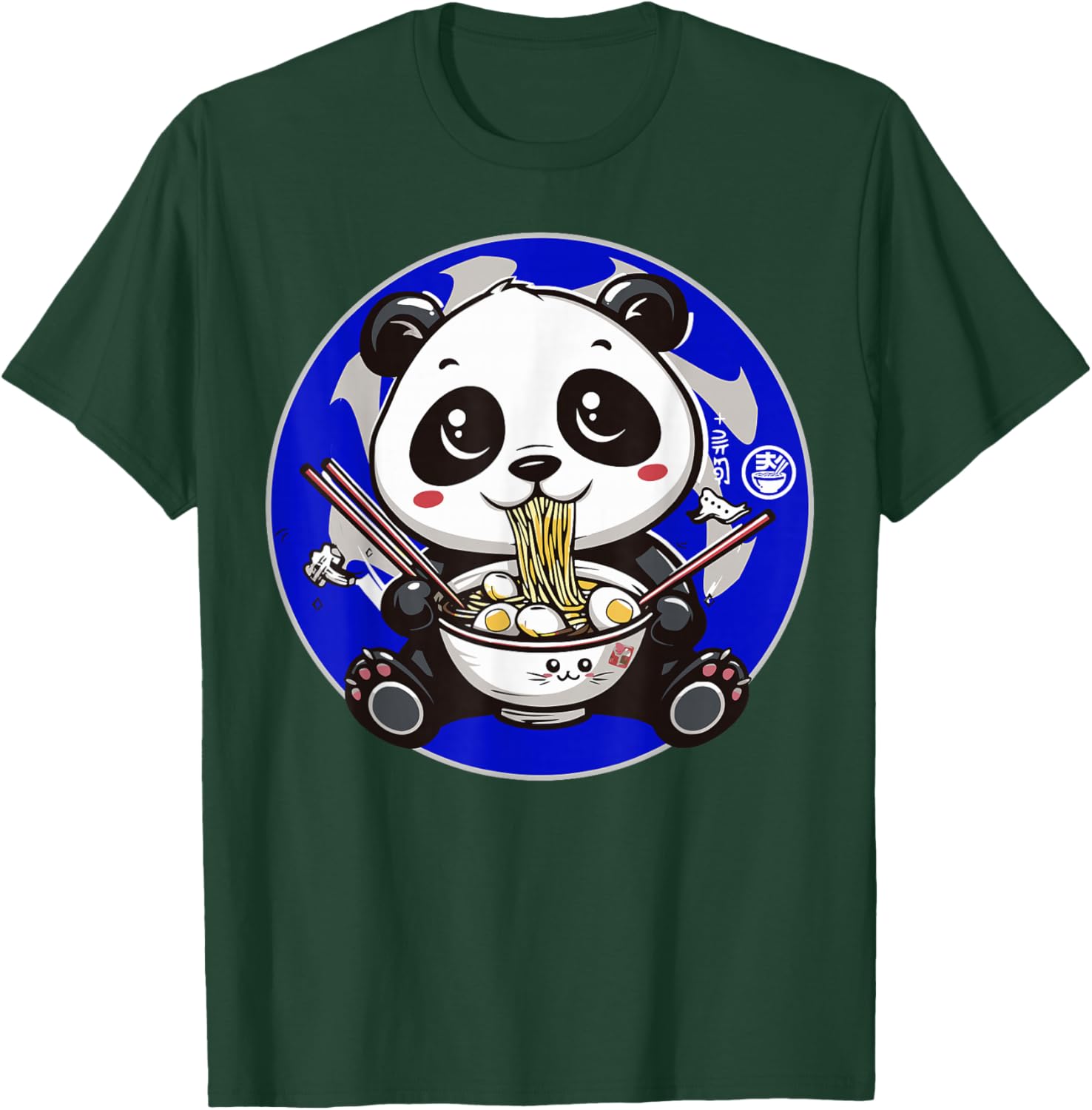 Kawaii Panda Eating Ramen T-Shirt - T-Shirt | Forest