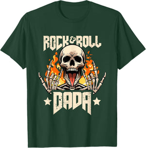 Rock And Roll Dada Dad Vintage Retro Rock&Roll Rock Concert T-Shirt - T-Shirt | Forest